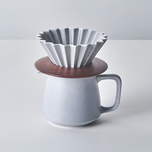 Origami Dripper Holder Wooden Dark Brown