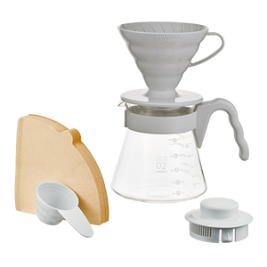 V60 Coffee Server Set, 02 Size, Pale Grey
